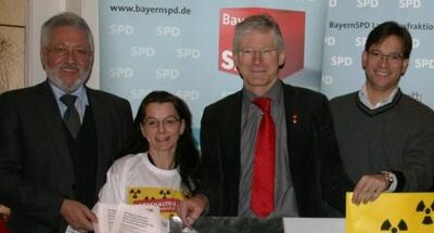 MdL Reinhold Perlak, Anja König, MdL Bernhard Roos und MdB Florian Pronold